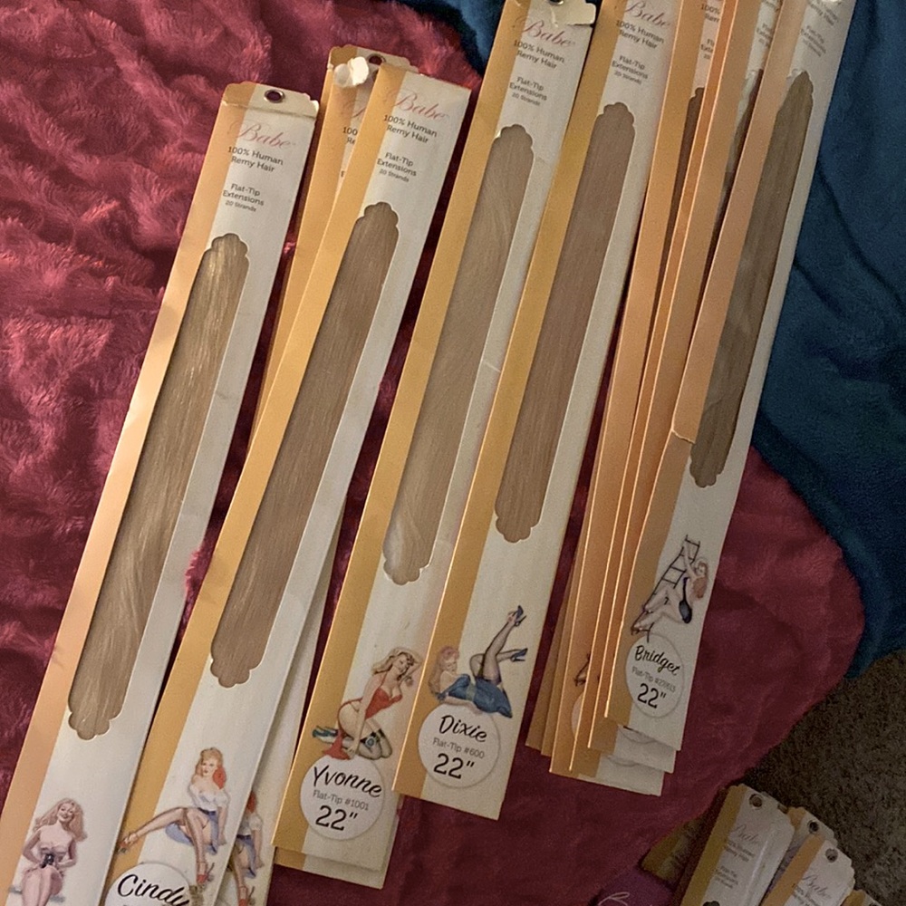 22INCH BLONDE FLAT-TIP HAIR EXTENSIONS